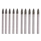 F Fityle 三角ドリルビットセット　10本　合金製　セラミック　ガラス　タイル　オープナー　高品質