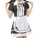 [ps.j] メイド服 コスプレ コスチューム セクシー 可愛い かわいい ゴスロリ ワンピース (S, ブラック)