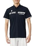 [ルコックスポルティフ] ポロシャツ 【オンライン限定】 半袖 サンスクリーン SUNSCREEN 吸汗速乾 ストレッチ トレーニング メンズ NV(QMMXJA42AM) M