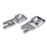 Dagly(TM) 2個3mmの+ 6ミリメートル国内ミシン押え足ブラザー歌手Janom狭圧延裾縫い押え足[ホワイト]