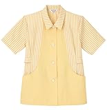 UNIWEAR(ユニウェア) レディース 半袖 ジャケット SL-995 イエロー ゆったり 5L ( 19号 ) （ 日本製生地使用 ）