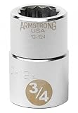 Armstrong 13-146 1-7/16-Inch, 12 Point, 3/4-Inch Drive SAE Standard Socket by Armstrong [並行輸入品]