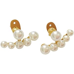 Moonstan ピアス パールピアス レディース 人気 5連 サージカルステンレス スタッド金属アレルギー対応 ゴール…