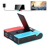 Nintendo Switch用Switch スイッチドック、Nintendo Switch用折りたたみ式TVドックステーションACKZCONGの交換、ポータブルタイプC SwitchドックステーションTVドッキングステーション交換、4K HDMI、USB3.0ポート付き