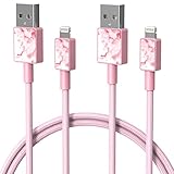 iFory iPhoneライトニングケーブル【Apple MFi認証 / 2本セット 0.9M*2 / 超高耐久ナイロン】ピンク急速充電 デ