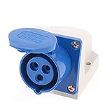 uxcell　工業用ソケット　コネクタ　配線可能　カバーと　ZZ-113 220-250VAC 16A 2P+E