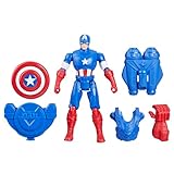 ハズブロ(HASBRO) MARVEL マーベル アベンジャーズ エピックヒーローシリーズ バトルギア キャプテン・アメリカ アクションフィギュア、4インチ(10 cm)サイズ、4才以上のお子様向け スーパーヒーローのおもちゃ F9341 正規品