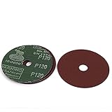 uxcell サンドペーパー　紙やすり 　120 グリット ラウンド研磨　　100mm 直径 5 個