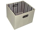 Alexi Ricci Khaki Tan 11Hx13Wx13D Folding Storage Bin Orginization with Style by Alexi Ricci storage