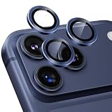 Podick カメラフィルム iPhone 17 Pro/17 Pro Max 用 カメラカバー 9H強化ガラス アルミ合金 アイフォン17 Pro/17 Pro Max カメラ保護 キズ防止 耐衝撃 高透過率 黒縁取り 露出オーバー防止 極薄 いphone17プロ/17pro max レンズカバー プロテクター ディープブルー