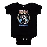 AC/DC - HIGHTWAY TO HELL BABY ONESIE エーシー・ディーシー オフィシャル バンドTシャツ ベビー服 ロンパース