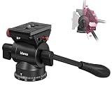 Ulanzi フルード ビデオ雲台 小型カメラ雲台 流体ビデオヘッド 360°回転可能 クイックリリースプレート アルミ合金製 1/4"と3/8"ネジ付き 耐荷重5kg DSLRカメラ ビデオカメラ撮影 三脚用 U-210