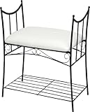 エントランスチェア スツール 玄関椅子 椅子 いす 腰掛台 シューズラック 収納棚 レザー 合成皮革 PU スチール スパニッシュ テイスト デザイン ブラック