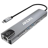 【Amazon.co.jp限定】USB ハブ Type-c 8-in-1多機能 ドッキングステーション HDMI LAN変換 USB-C/USB-A SD/TFカード 8ポート 搭載 バスパワー 軽量 5Gbps高速転送 USB HUB PD急速充電 USB-C ハブ付 コンパクト スリム設計 iPad Windows Mac 等対応 USBハブアダプター 在宅勤務出張便利