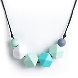 Stylish Baby Teething Necklace for Mom and Safe for Baby - BPA-Free and FDA-Approved - 'Nathan' (Tea