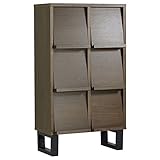 arne 本棚 フラップ キャビネット 収納 ディスプレイラック 木製 フラップ扉 日本製 完成品 glande 2×3 ウォールナット