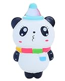 aolige Squishies Slow RisingジャンボKawaiiかわいい帽子スカーフパンダクリーミー香りfor KidsパーティーおもちゃStress Reliever Toy