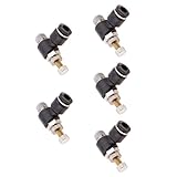 Perfk エアーホースチューブ継手　ホースチューブ　エルボープッシュ　空気圧継手　パーツ　交換パーツ　5点セット　全13サイズ選ぶ - DSL-L6-02