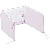 Cambrass Cotbed Bumper (67 67 x 40 cm, Gufo Pink) by Cambrass