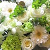 【アレンジメント】草楽(sora) 今旬フラワーアレンジメント 15,000円 スタイリッシュ 白・グリーン系