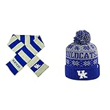 NCAAケンタッキーWildcats Subarticビーニー帽子とストライプラグビースカーフ2パックバンドル