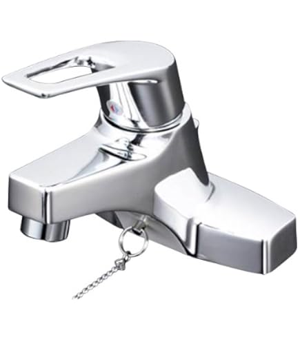 Amazon | KVK eレバー 洗面用シングルレバー式混合栓 ポップアップ式  