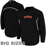 MLBマジェスティックSan Francisco GiantsビッグサイズTherma Base Techフリーススウェットシャツ – ブラック( XXXXL )