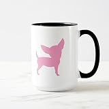 Zazzleピンク面白いチワワコーヒーマグ 15 oz, Combo Mug ブラック 4082a7da-ed11-c595-9d14-e5e7e2fa7e79