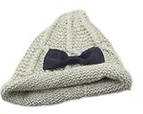 (デマ―クト）De.Markt ニット帽 キッズ帽子 かわいい 柔らか 女の子 こども用 秋冬 シンプル 防寒 キャップ 蝶結び付き