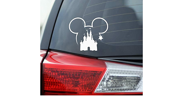 Amazon Blue Giraffe Inc ディズニー 車用デカール 4 5インチ ミッキーマウス キャッスルバンパーステッカー ステッカー デカール 車 バイク