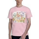[BAIYUAN] Tシャツ ダッフィー シェリーメイ アニメ トップス シャツ 半袖 メンズ レディース 夏服 快適 個性 おしゃれ 漫画風プリント カップル着用 大きいサイズ 誕生日 プレゼント M