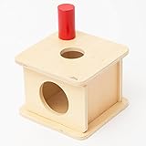 【Natural MONTESSORI】モンテッソーリ教具 -- 円柱落とし（small） -- montessori 教育　ナチュラルモンテッソーリ　本格教材 木製知育玩具 木製パズル ブロック ベ