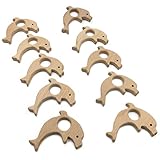 Kissteether 10pcs ブナイルカ木製おしゃぶりカスタマイズ可能なベビーおしゃぶりDIYの歯が生えるネックレスBPAフリー食品グレードおしゃぶりペンダント (10pcs)