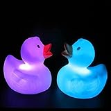 赤ちゃんのお風呂の4個の色変化ledライトのアヒルのおもちゃのフロート