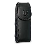 Victorinox Large Pocket Knife Clip Pouch, Leather Black [並行輸入品]