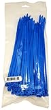 Cambridge 100 pcs- 8" 50 Lbs Tensile Strength, Standard Duty Nylon Cable Ties, Blue CONTRACTOR PACK 