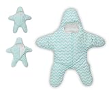 ange select 新生児 0~6ヶ月 ベビー おくるみ 星 シュラフ 男の子 女の子 コットン スリーパー (グリーン)