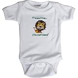 リルカブハブ1WSSOL-612ホワイト半袖ワンシー - ライオン、6-12ヶ月