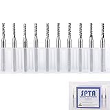 SPTA 10個入り 3.175mm ハンドル 超硬エンドミル 彫刻ビット2.4mm カッティングエッジ　刃物彫刻ナイフ フィット Dremel (ドレメル）Proxxon ロータリーツール 10個の