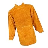 F Fityle エプロン　保護服　作業服　溶接用ジャケット　人工牛革　溶接用　機敏性　快適性　耐久性　全3サイズ2色　 - 黄150cm