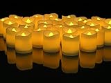 LED Lighted Flickering Votive Candles White Flameless - Banberry Designs - Box of 48 [並行輸入品]