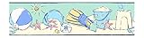 York Wallcoverings CK7764BSMP Candice Olson Kids A Day At The Beach 8 X 10 Wallpaper Memo Sample, Gr