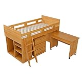 システムベッド 子供 ベッド すのこベッド 日本製 デスク チェスト ラック 4点セット ナチュラル