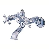 Kingston Brass CC2661 Vintage Wall Mount Tub Faucet with Riser Adaptor, 62-Inch, Polished Chrome [並行