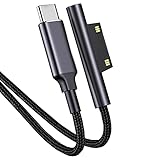Surface 充電ケーブル Type-c サーフェイス 15V/4A 65W PD急速充電器 ナイロン編み Type-C USB-C Surface Pro7/Pro 6/Pro 5/Pro 4/Pro 3 Surface Go1/2/3 Surface Book1/2/3 Surface Laptop1/2/3/4など対応 (1.5m)