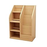 白井産業 【SHIRAI】 ブックシェルフ マガジンラック ナチュラル ディスプレイ機能 A4サイズ対応 文庫本対応 リベルア LIB-8055BS NA