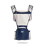 SONARIN オールホロー通気性マルチファンクションHipseatベビーキャリア、フロント、バック、ワンサイズは、人間工学に基づいた、6つの持ち運び可能なポジション、赤ちゃんの居心地の良い＆うるおい