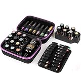 Umora精油収納ケース 37本用 エッセンシャルオイル 収納ボックス アロマケース 5ml 10ml 15ml 115ml 大容量 携帯便利（パープル）