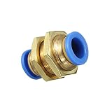 【ノーブランド 品】空気圧 バルクヘッド コネクタ プッシュイン式継手 水ホースチューブ 全4サイズ選べる 5個 - 12mm
