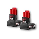 Milwaukee 48 – 11 – 2412 m12 XC 12 V 3 Ah高容量リチウムイオンバッテリーパック(2 - Pack)